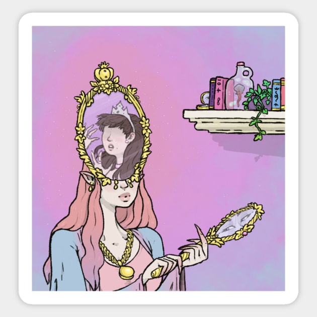 The princesses greed Sticker by robbadopolis